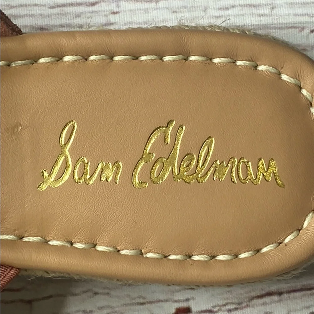 New Sam Edelman Austin Espadrille Slide in Rose Suede Sz 10.5